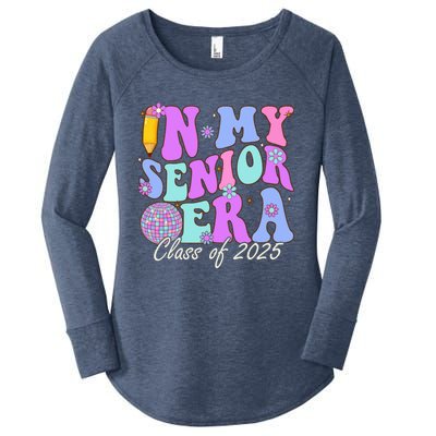 In My Senior Era Class Of 2025 Graduate Retro Groovy Gift Women's Perfect Tri Tunic Long Sleeve Shirt