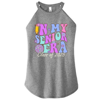 In My Senior Era Class Of 2025 Graduate Retro Groovy Gift Women's Perfect Tri Rocker Tank