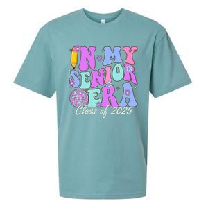 In My Senior Era Class Of 2025 Graduate Retro Groovy Gift Sueded Cloud Jersey T-Shirt