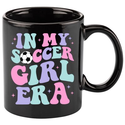 In My Soccer Era Retro Groovy Soccer Gift 11oz C Handle Ceramic Mug