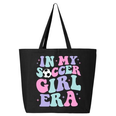 In My Soccer Era Retro Groovy Soccer Gift 25L Jumbo Tote