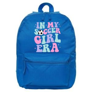 In My Soccer Era Retro Groovy Soccer Gift 16 in Basic Backpack