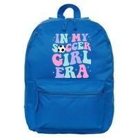 In My Soccer Era Retro Groovy Soccer Gift 16 in Basic Backpack