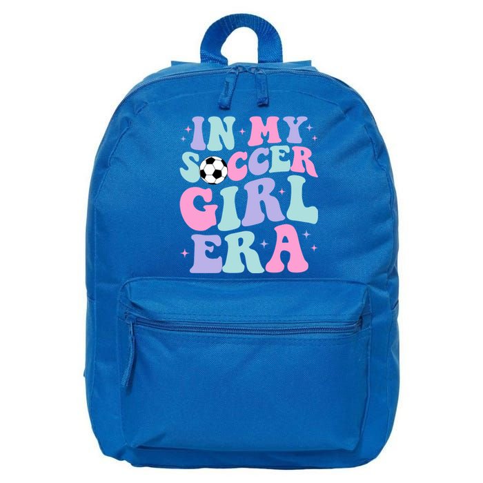 In My Soccer Era Retro Groovy Soccer Gift 16 in Basic Backpack