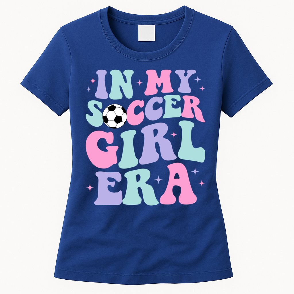 In My Soccer Era Retro Groovy Soccer Gift Womens T-Shirt