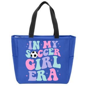 In My Soccer Era Retro Groovy Soccer Gift Zip Tote Bag