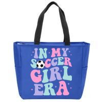 In My Soccer Era Retro Groovy Soccer Gift Zip Tote Bag