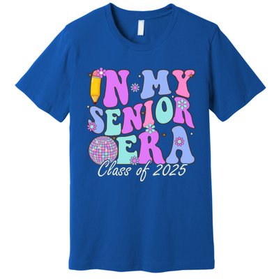 In My Senior Era Class Of 2025 Graduate Retro Groovy Gift Premium T-Shirt