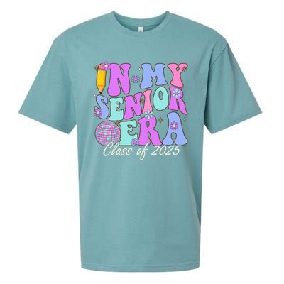 In My Senior Era Class Of 2025 Graduate Retro Groovy Gift Sueded Cloud Jersey T-Shirt