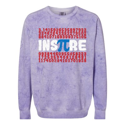 Inspire Math Superhero Pi Day Mathematics Teacher Nerd Geek Colorblast Crewneck Sweatshirt