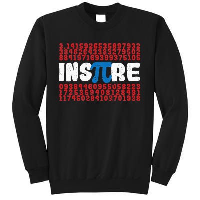 Inspire Math Superhero Pi Day Mathematics Teacher Nerd Geek Sweatshirt