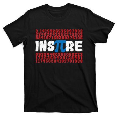 Inspire Math Superhero Pi Day Mathematics Teacher Nerd Geek T-Shirt