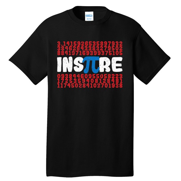 Inspire Math Superhero Pi Day Mathematics Teacher Nerd Geek Tall T-Shirt