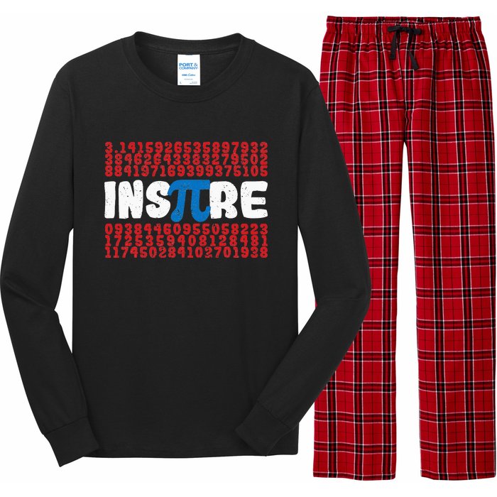 Inspire Math Superhero Pi Day Mathematics Teacher Nerd Geek Long Sleeve Pajama Set