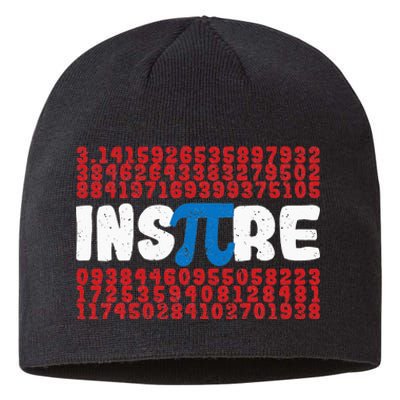 Inspire Math Superhero Pi Day Mathematics Teacher Nerd Geek Sustainable Beanie