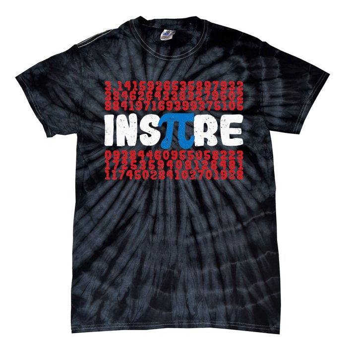 Inspire Math Superhero Pi Day Mathematics Teacher Nerd Geek Tie-Dye T-Shirt