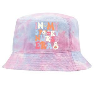 In My Spooky Nurse Era Halloween Groovy Witchy Spooky Nurse Tie-Dyed Bucket Hat