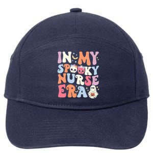 In My Spooky Nurse Era Halloween Groovy Witchy Spooky Nurse 7-Panel Snapback Hat