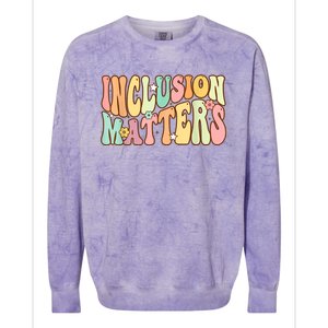 Inclusion Matters Special Education Autism Awareness Teacher Colorblast Crewneck Sweatshirt