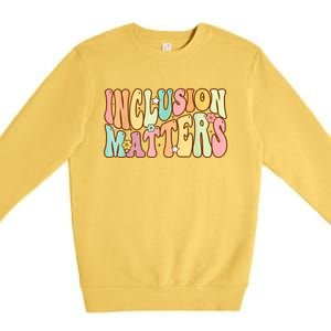 Inclusion Matters Special Education Autism Awareness Teacher Premium Crewneck Sweatshirt