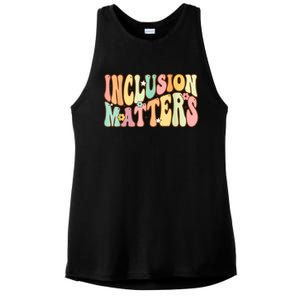 Inclusion Matters Special Education Autism Awareness Teacher Ladies PosiCharge Tri-Blend Wicking Tank