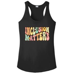 Inclusion Matters Special Education Autism Awareness Teacher Ladies PosiCharge Competitor Racerback Tank