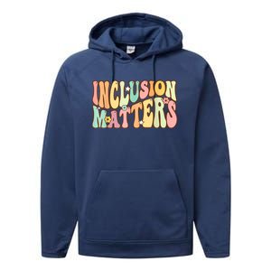 Inclusion Matters Special Education Autism Awareness Teacher Performance Fleece Hoodie