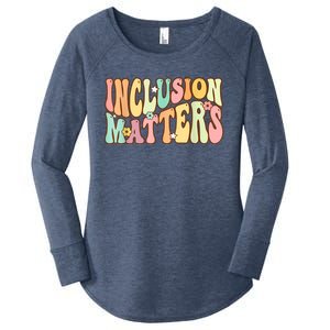 Inclusion Matters Special Education Autism Awareness Teacher Women's Perfect Tri Tunic Long Sleeve Shirt