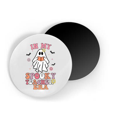 In My Spooky Teacher Era Groovy Hippie Retro Ghost Halloween Magnet