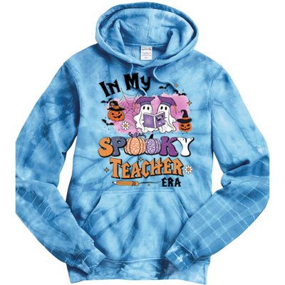 In My Spooky Teacher Era Retro Ghost Halloween Teachers Day Tie Dye Hoodie