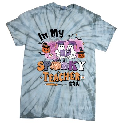 In My Spooky Teacher Era Retro Ghost Halloween Teachers Day Tie-Dye T-Shirt