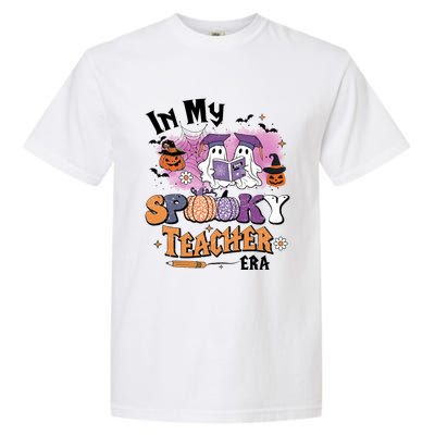 In My Spooky Teacher Era Retro Ghost Halloween Teachers Day Garment-Dyed Heavyweight T-Shirt