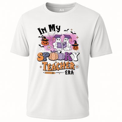 In My Spooky Teacher Era Retro Ghost Halloween Teachers Day Cooling Performance Crew T-Shirt