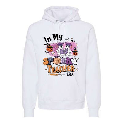 In My Spooky Teacher Era Retro Ghost Halloween Teachers Day Premium Hoodie