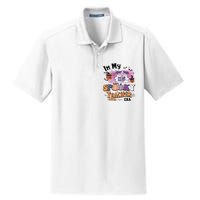 In My Spooky Teacher Era Retro Ghost Halloween Teachers Day Dry Zone Grid Polo