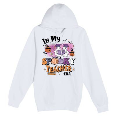 In My Spooky Teacher Era Retro Ghost Halloween Teachers Day Premium Pullover Hoodie