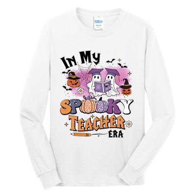 In My Spooky Teacher Era Retro Ghost Halloween Teachers Day Tall Long Sleeve T-Shirt