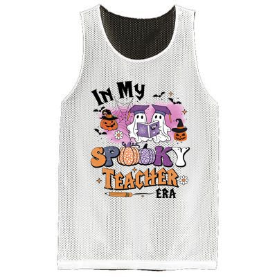 In My Spooky Teacher Era Retro Ghost Halloween Teachers Day Mesh Reversible Basketball Jersey Tank