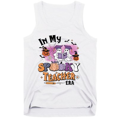 In My Spooky Teacher Era Retro Ghost Halloween Teachers Day Tank Top