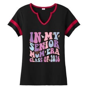 In My Senior Mom Era Class Of 2026 Graduation Groovy Gift Ladies Halftime Notch Neck Tee