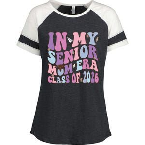 In My Senior Mom Era Class Of 2026 Graduation Groovy Gift Enza Ladies Jersey Colorblock Tee