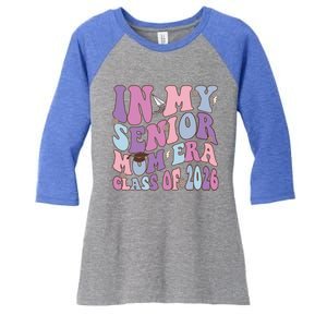 In My Senior Mom Era Class Of 2026 Graduation Groovy Gift Women's Tri-Blend 3/4-Sleeve Raglan Shirt