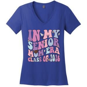 In My Senior Mom Era Class Of 2026 Graduation Groovy Gift Women's V-Neck T-Shirt