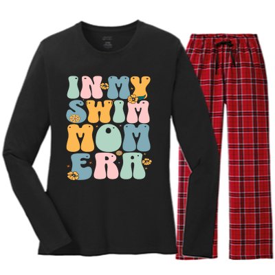 In My Swim Mom Era / Swim Swimmer Pool Swimmers And Swimming Women's Long Sleeve Flannel Pajama Set 