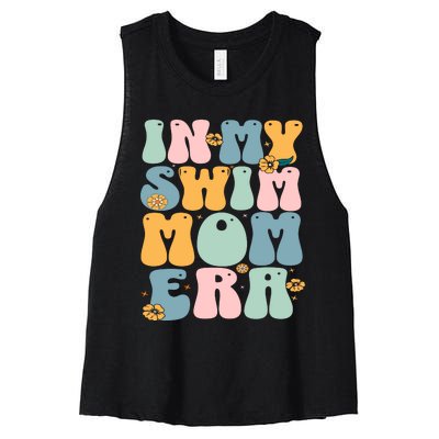 In My Swim Mom Era / Swim Swimmer Pool Swimmers And Swimming Women's Racerback Cropped Tank