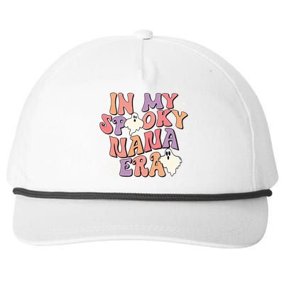 In My Spooky Nana Era Halloween Ghost Retro Groovy Grandma Cool Gift Snapback Five-Panel Rope Hat