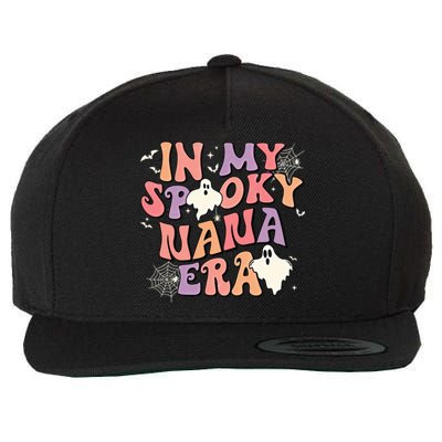 In My Spooky Nana Era Halloween Ghost Retro Groovy Grandma Cool Gift Wool Snapback Cap