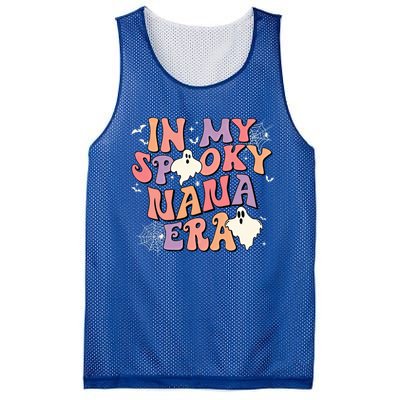 In My Spooky Nana Era Halloween Ghost Retro Groovy Grandma Cool Gift Mesh Reversible Basketball Jersey Tank