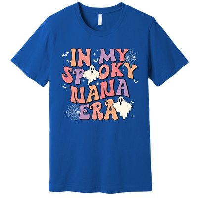 In My Spooky Nana Era Halloween Ghost Retro Groovy Grandma Cool Gift Premium T-Shirt