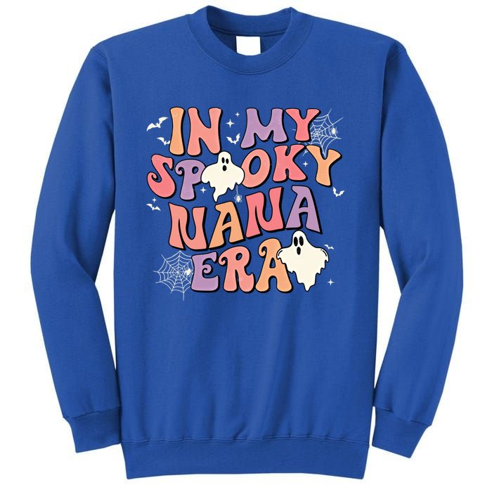 In My Spooky Nana Era Halloween Ghost Retro Groovy Grandma Cool Gift Tall Sweatshirt